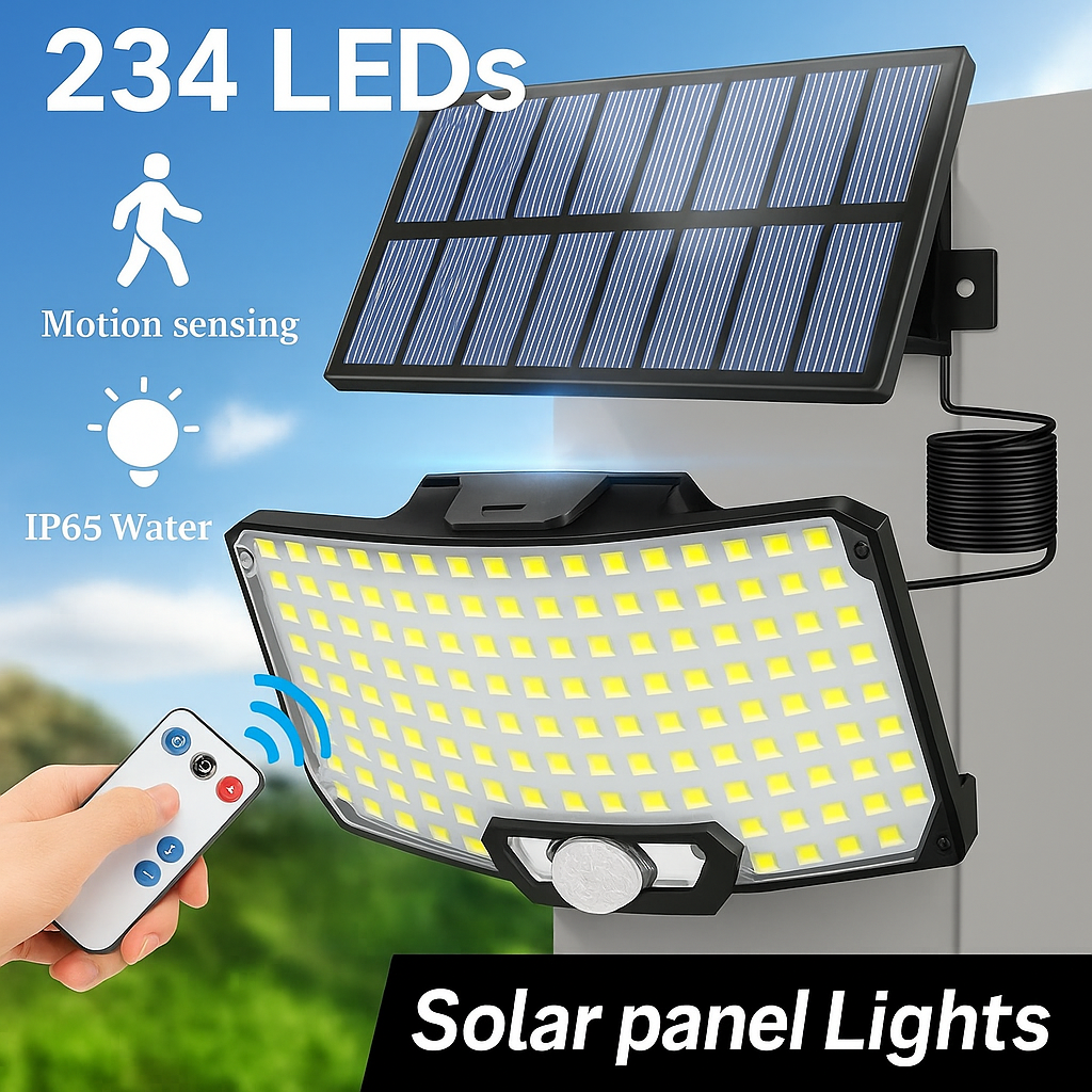 Solar Motion Sensor Outdoor Wall Light