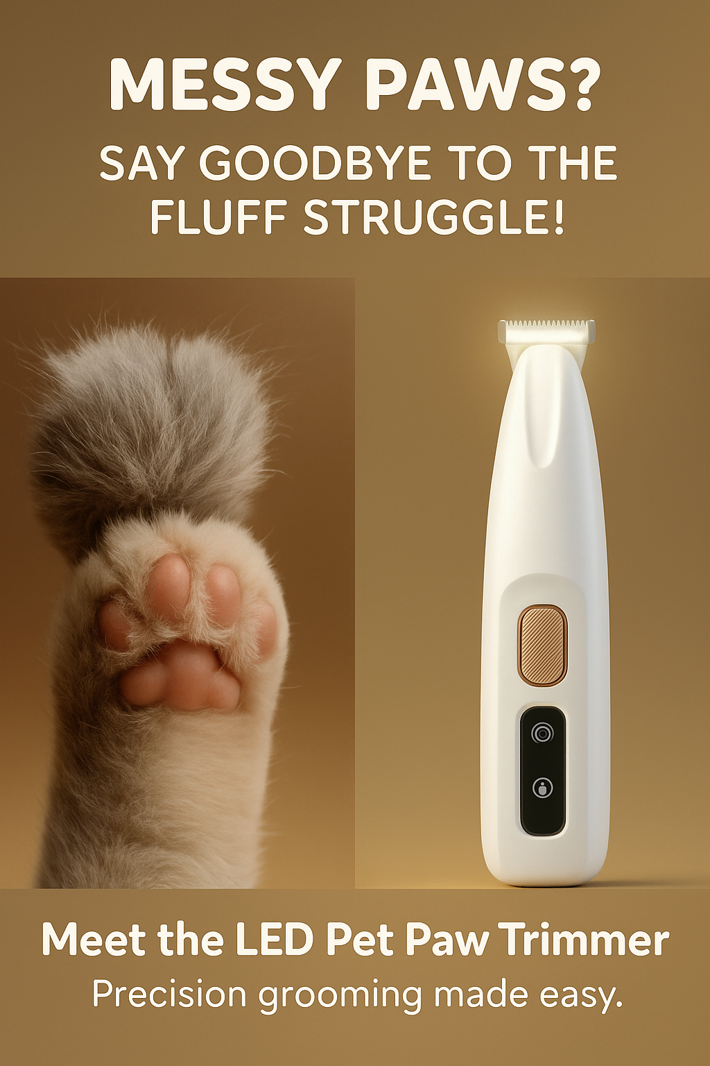 Pet Paw Trimmer with LED Light