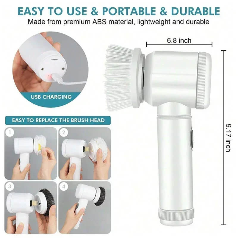 Multifunction Electric Spin Scrubber