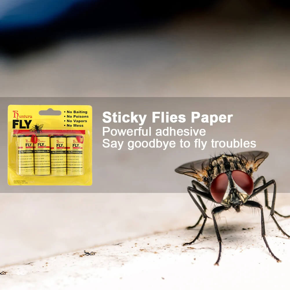 4-20PCS Double-Sided Sticky Fly Trap Ribbons