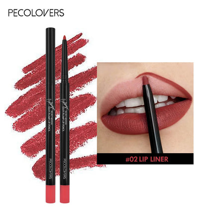 Waterproof Matte Lipliner & Tint Lipstick Pencil