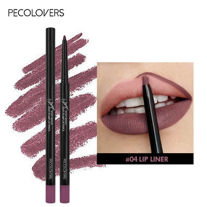 Waterproof Matte Lipliner & Tint Lipstick Pencil
