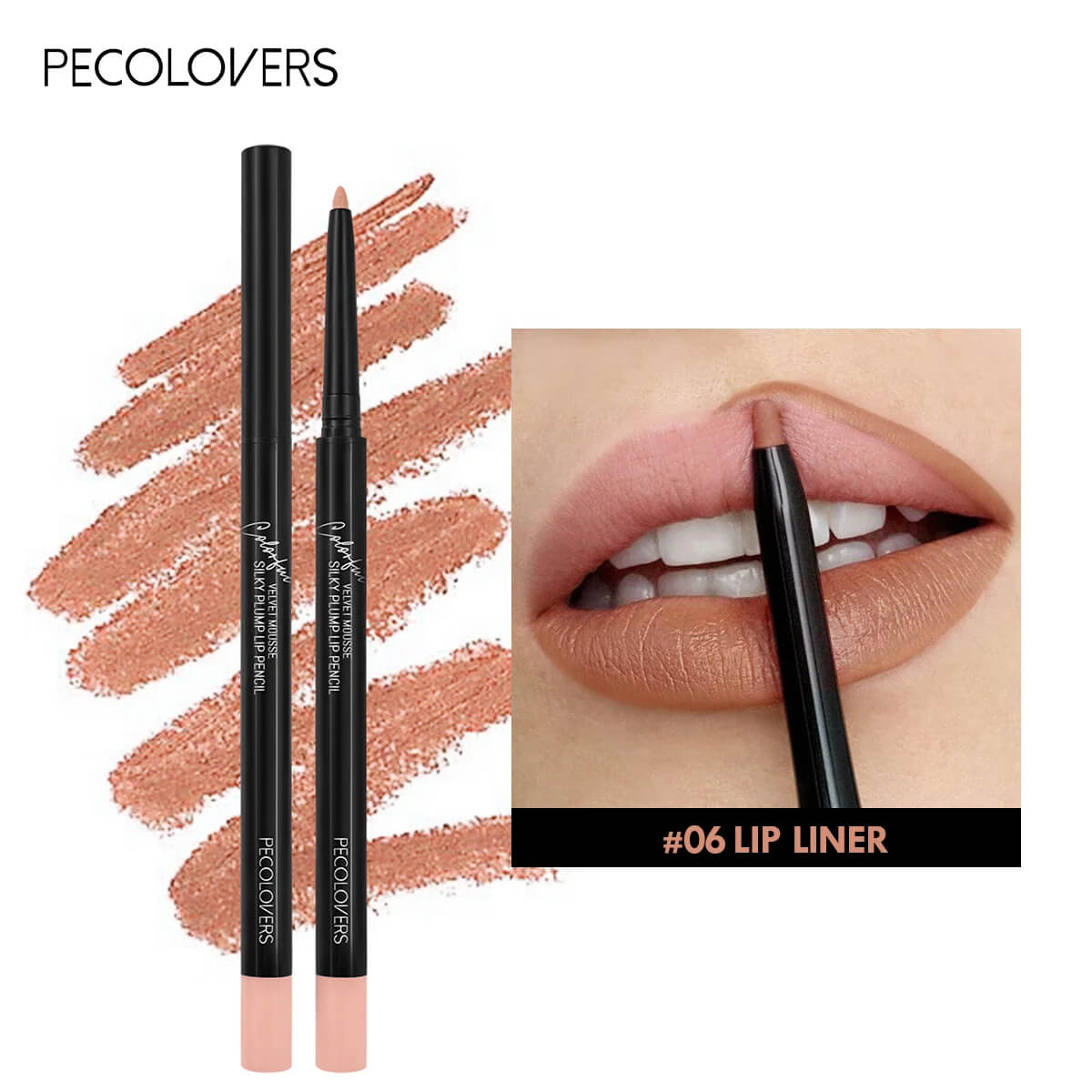 Waterproof Matte Lipliner & Tint Lipstick Pencil