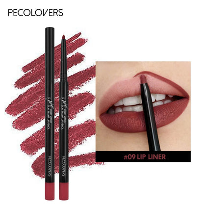 Waterproof Matte Lipliner & Tint Lipstick Pencil