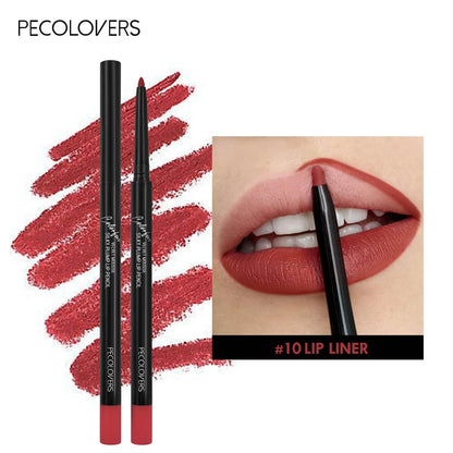 Waterproof Matte Lipliner & Tint Lipstick Pencil