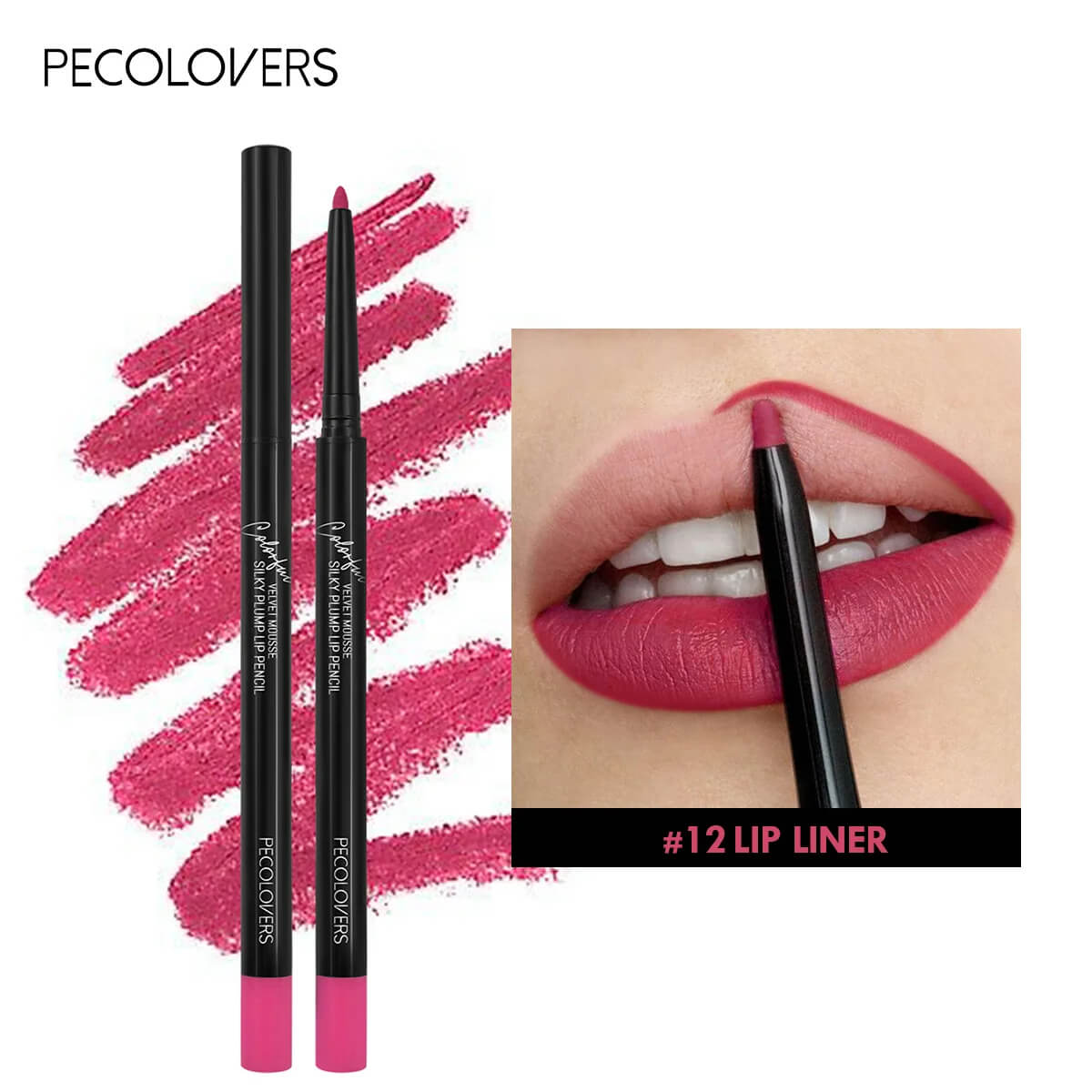 Waterproof Matte Lipliner & Tint Lipstick Pencil