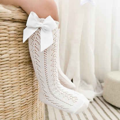 Baby Girls Knee-High Lace Socks&nbsp;