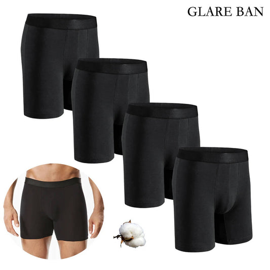 4-Pack Mid-Length Men's Cotton Boxer Shorts