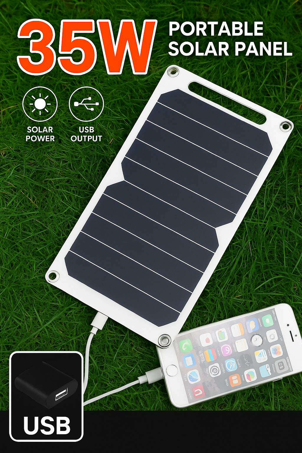35W Portable Solar Panel Charger