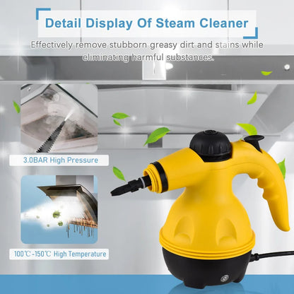 Portable High-Temperature Steam Cleaner for Kitchen, Bathroom & Car Cleaning