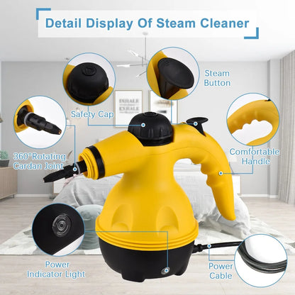 Portable High-Temperature Steam Cleaner for Kitchen, Bathroom & Car Cleaning