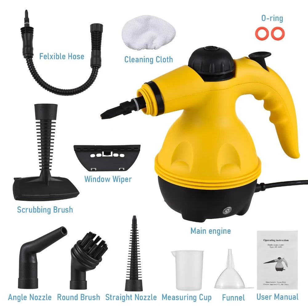 Portable High-Temperature Steam Cleaner for Kitchen, Bathroom & Car Cleaning