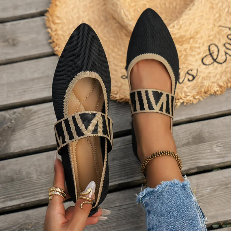 Women's Elegant Pointed Toe Ballet Flats: Casual Low Heel Sneakers