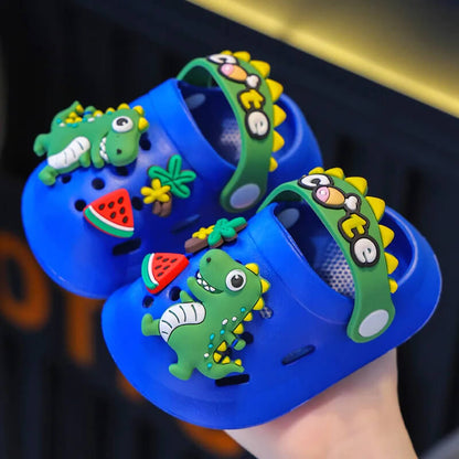 Summer Kids Slippers Cartoon Dinosaur