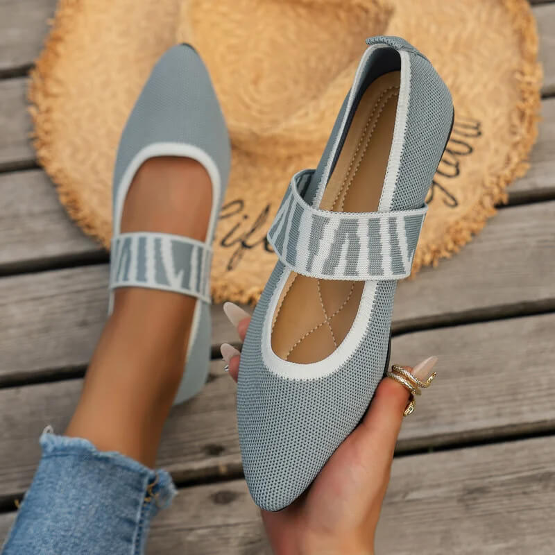 Women's Elegant Pointed Toe Ballet Flats: Casual Low Heel Sneakers