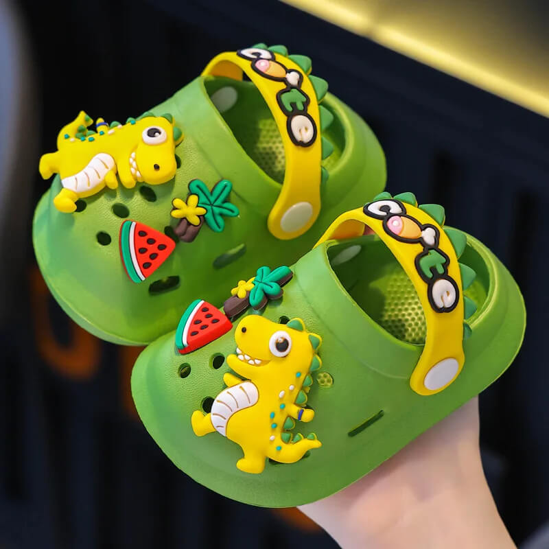 Summer Kids Slippers Cartoon Dinosaur