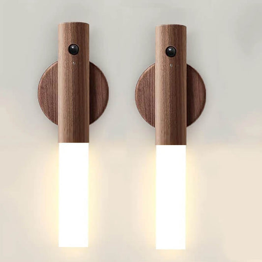 Intelligent Magnetic Wooden LED Night Light with Human Body Sensor