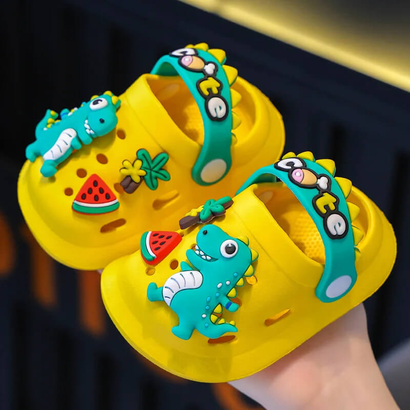 Summer Kids Slippers Cartoon Dinosaur